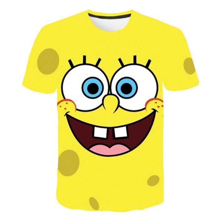 2022Hot Sale Kids New funny Piestars and SpongeBobs 3D Print Factory Direct boy and girls Tshirt 1 - Spongebob Plush