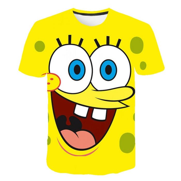 2022Hot Sale Kids New funny Piestars and SpongeBobs 3D Print Factory Direct boy and girls Tshirt 2 - Spongebob Plush