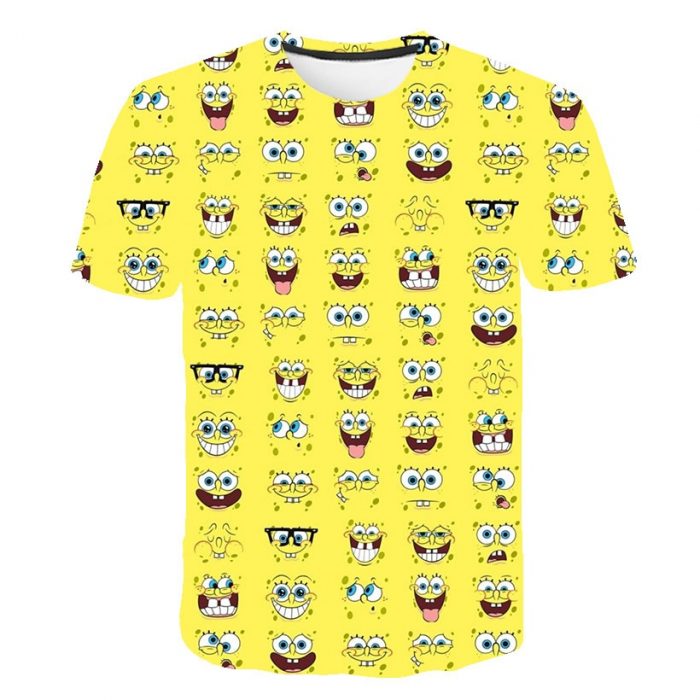 2022Hot Sale Kids New funny Piestars and SpongeBobs 3D Print Factory Direct boy and girls Tshirt 3 - Spongebob Plush