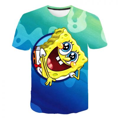 2022Hot Sale Kids New funny Piestars and SpongeBobs 3D Print Factory Direct boy and girls Tshirt 5 - Spongebob Plush