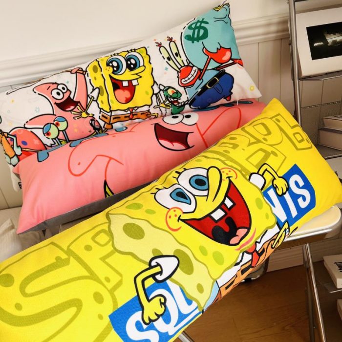 50 60 80Cm Spongebob Squarepants Patrick Star Cartoon Pillow Sleeping Cushion Bedside Pillow Long Pillow Kawaii 2 - Spongebob Plush