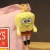 Cartoon Spongebob Patrick Star Soft Plush Car Key Chain Couple Backpack Pendant Kawaii Children s Toy - Spongebob Plush