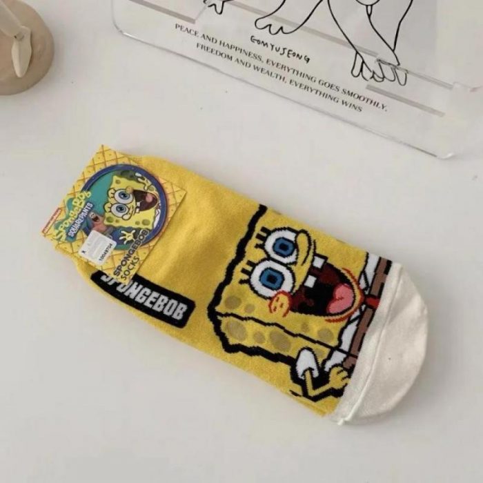 Kawaii Socks SpongeBob Patrick Star Squidward Tentacles Plankton Sandy Cute Cartoon Socks Anime Toys for Girls 1 - Spongebob Plush
