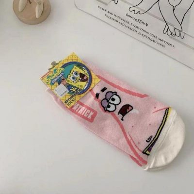 Kawaii Socks SpongeBob Patrick Star Squidward Tentacles Plankton Sandy Cute Cartoon Socks Anime Toys for Girls 2 - Spongebob Plush
