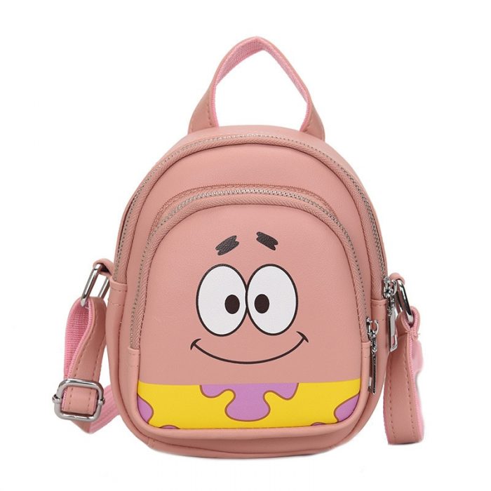 Kawaii SpongeBobs SquarePants Patrick Star Diagonal Shoulder Bag PU Texture Fashion Mobile Phone Bag Cute Children 5 - Spongebob Plush