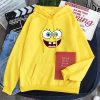 Kawaii Spongebobed Patrick Star Squidward Tentacles Krabs Clothes Hoodie Cartoon Sweatshirt Plus Velvet Couple Wear Pullover - Spongebob Plush