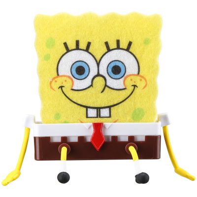 Kawaii Spongebobs Anime Series Cartoon Cute Sponge Wipe Acrylic Kitchen Drain Rack Creative Personality Girls Birthday 4 - Spongebob Plush