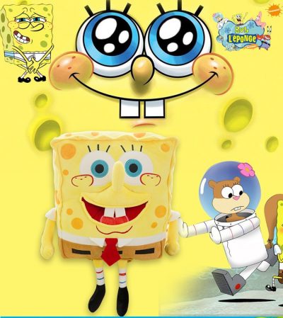 Newest Spongebob 3D Stereo Plush Soft Stuffed Pillow Backrest Car Decoration Kawaii Squarepants Children Toys and 5 - Spongebob Plush