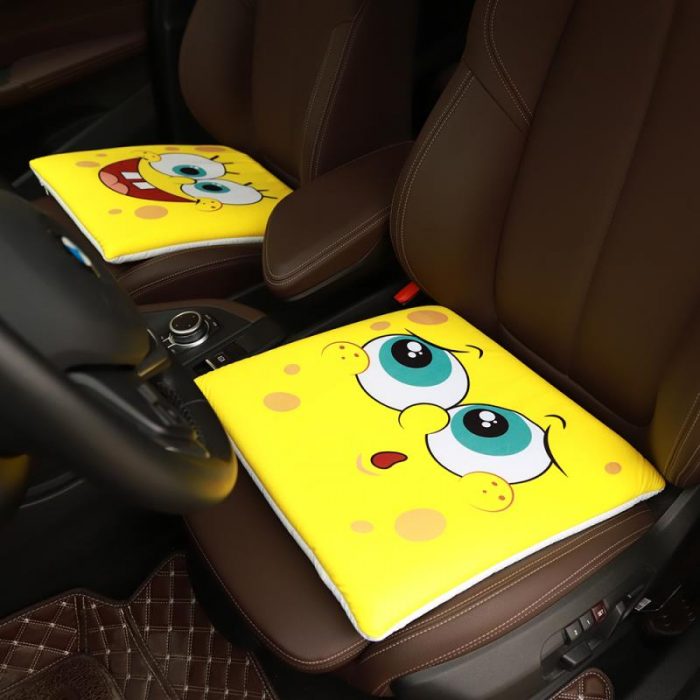 Spongebob Cartoon Cute Creative Car Headrest Neck Pillow Kawaii Anime Seat Back Car Decoration Plush Gifts 3 - Spongebob Plush